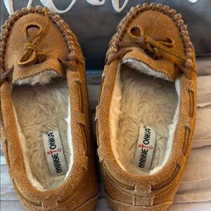 Minnetonka Kids' Brown Moccasin Shoes
